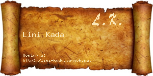 Lini Kada névjegykártya